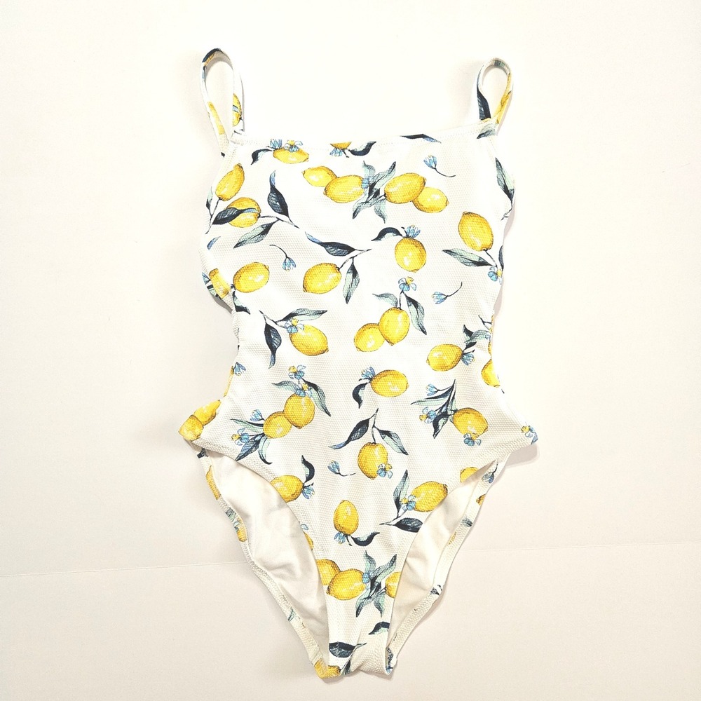 Jessica‎ Simpson Womens Lemon Print One Piece Swimsuit  SSNL20844 Lemon Multi S